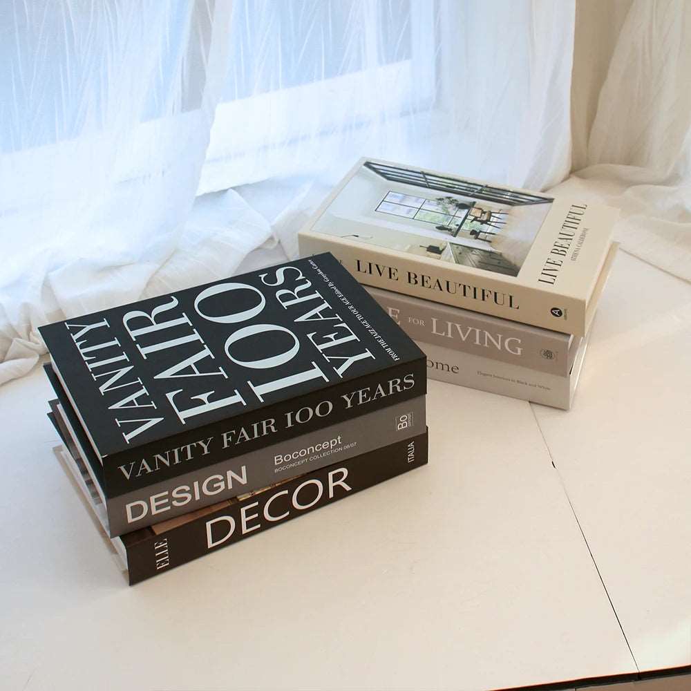 Ensemble de 3 faux livres décoratifs