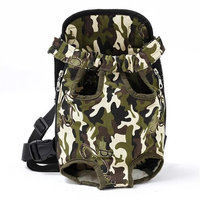 sac de transport ventral chien motif militaire