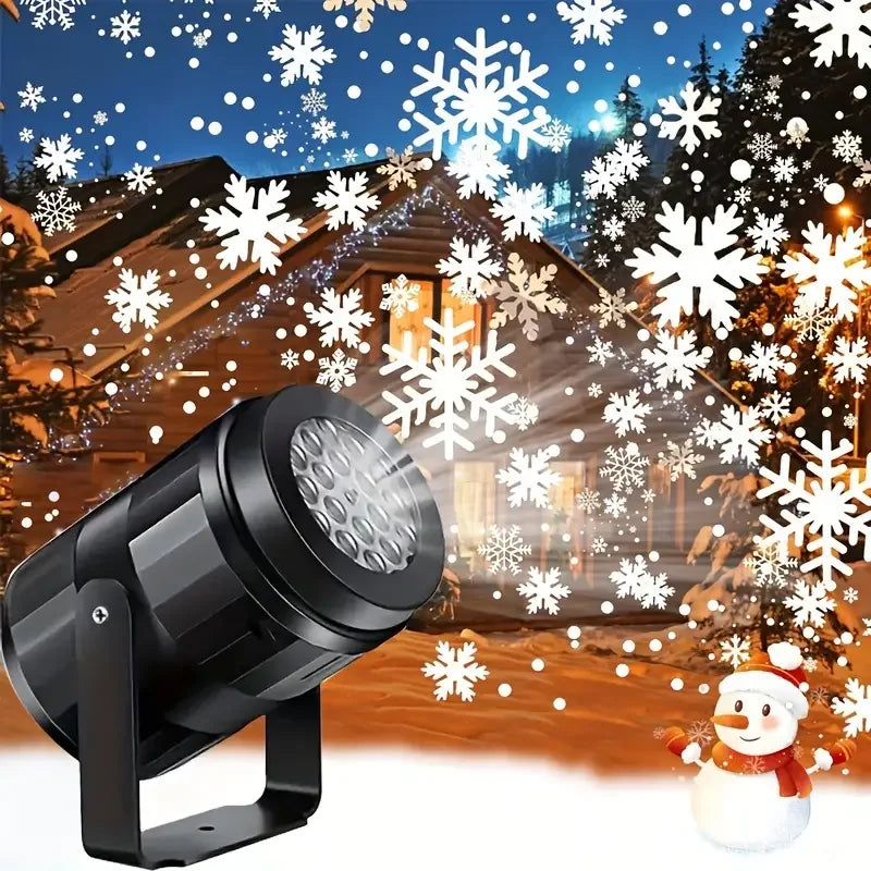 Vidéo Projecteur de Flocons de Neige Noël