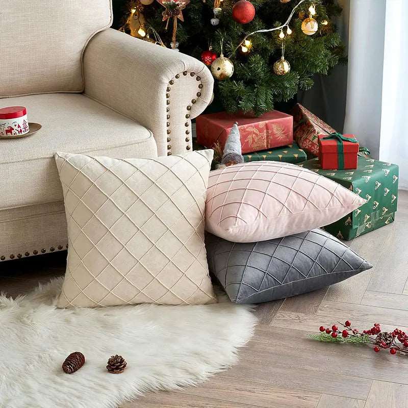 Housse de coussin velours brillant