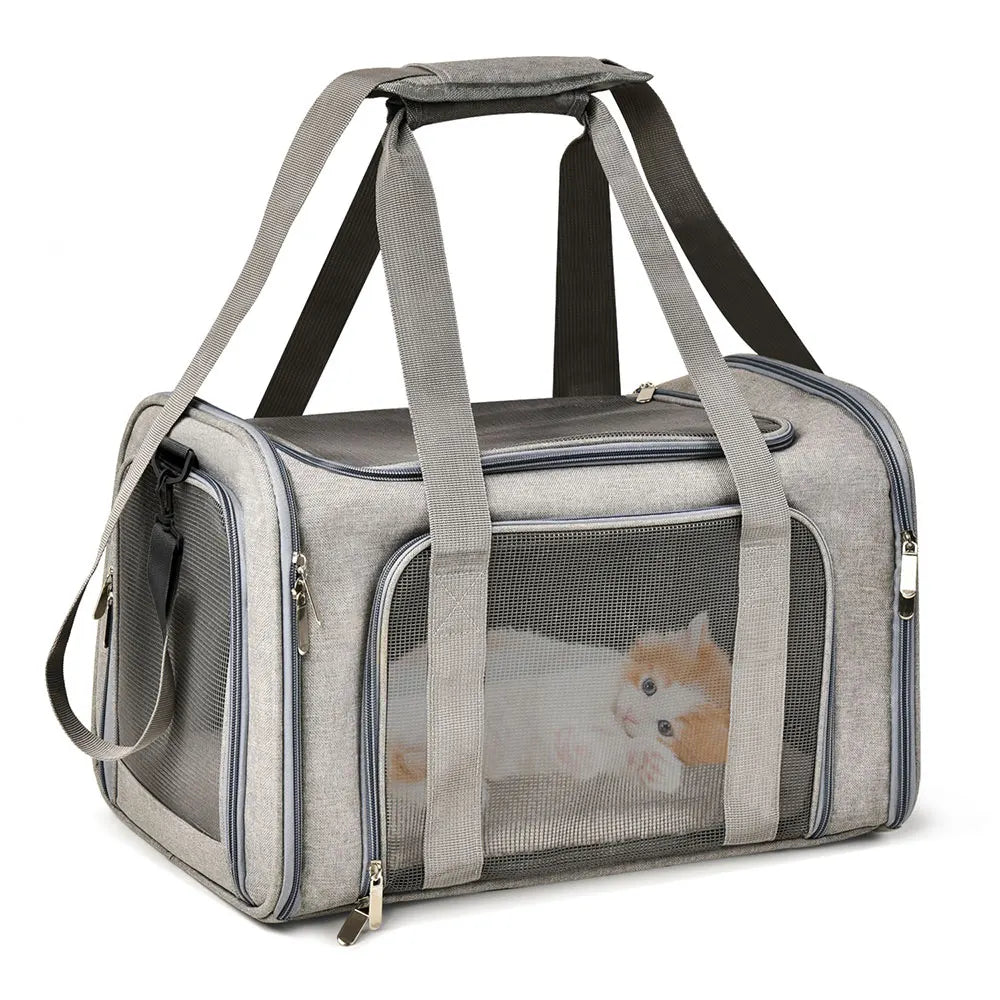 Voyage chat sac transport gris