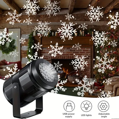 Vidéo Projecteur de Flocons de Neige Noël