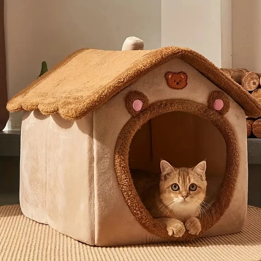 Panier type maison pour chat