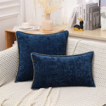 Housse de coussin chenille