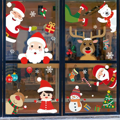 Autocollant de Noël pour vitres, fenêtres