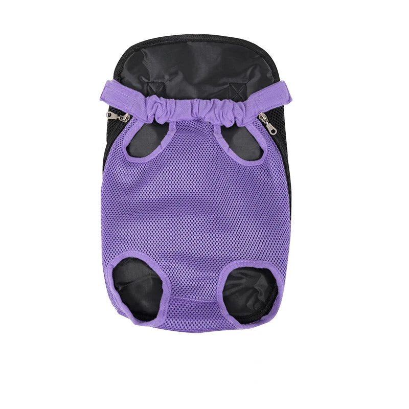 sac de transport violet ventral chien