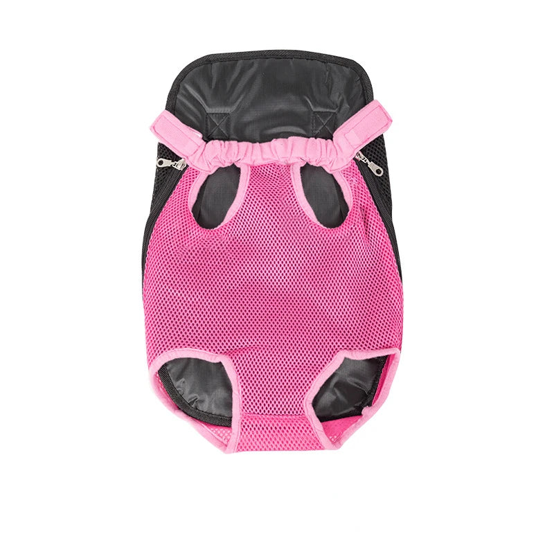 sac de transport ventral chien rose