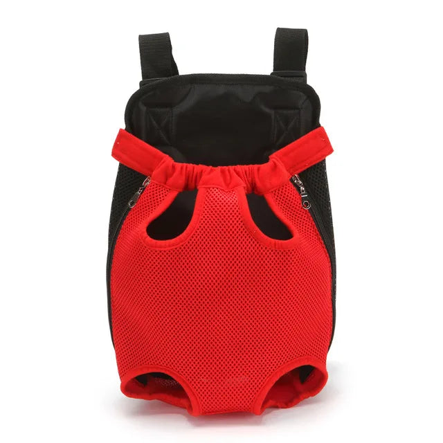 sac de transport rouge ventral chien