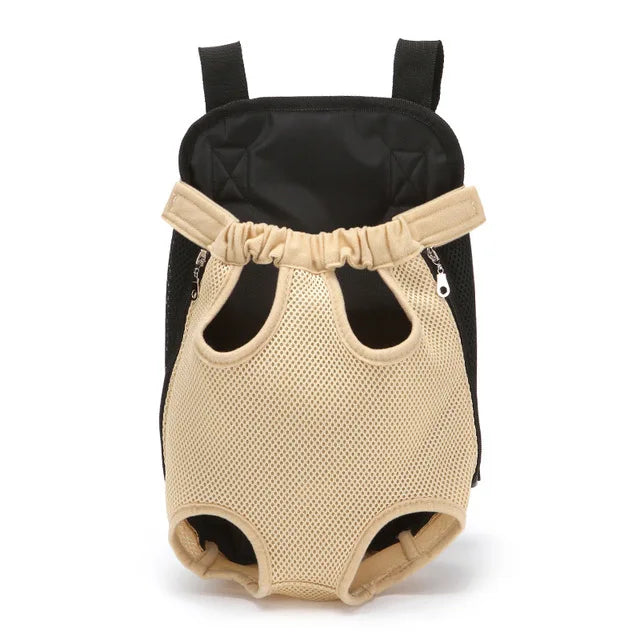 sac de transport beige ventral chien