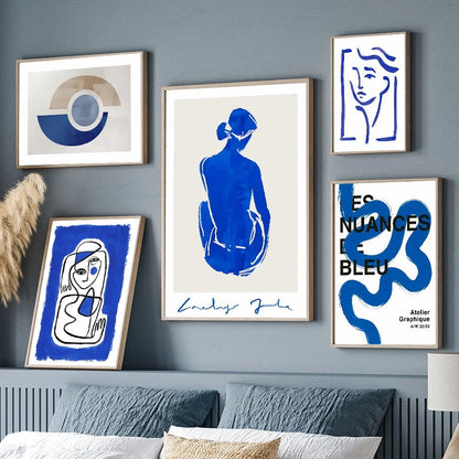 Affiche murale bleue - DECOCIE BOUTIQUE