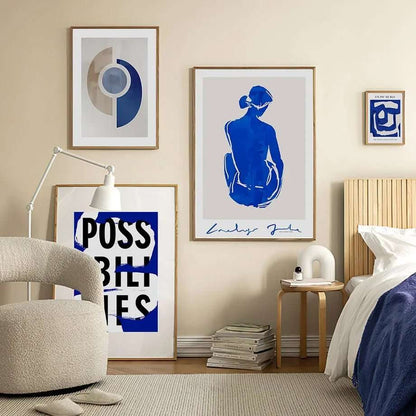 Affiche murale bleue - DECOCIE BOUTIQUE